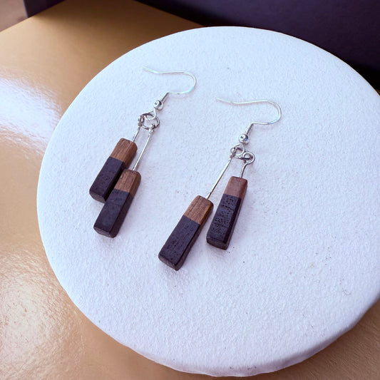 bog wood earrings 