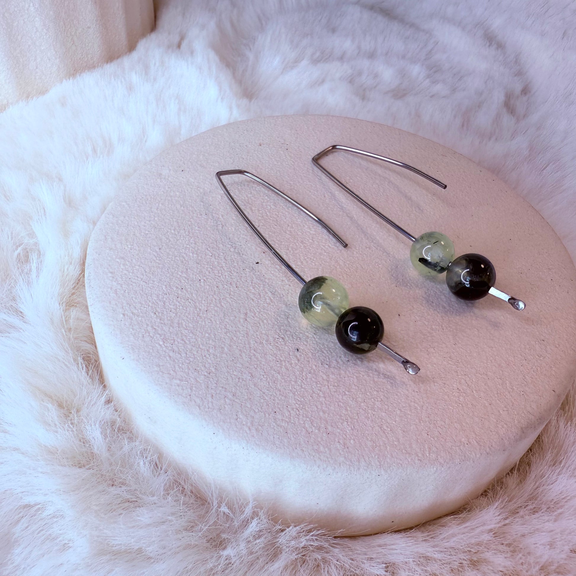 Handmade stone earrings 