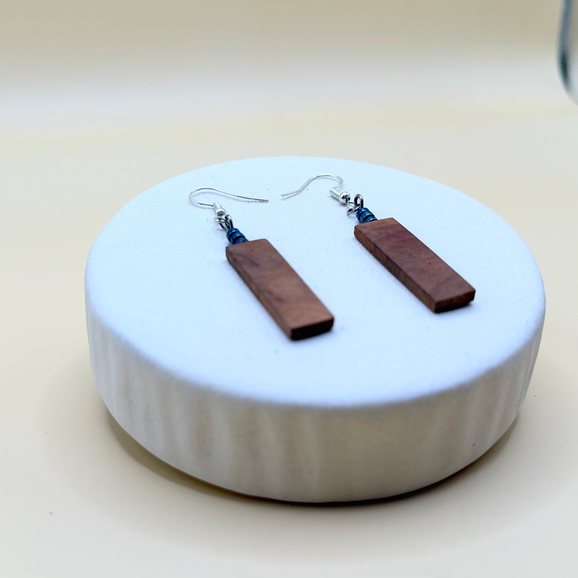 blue hematite earrings 