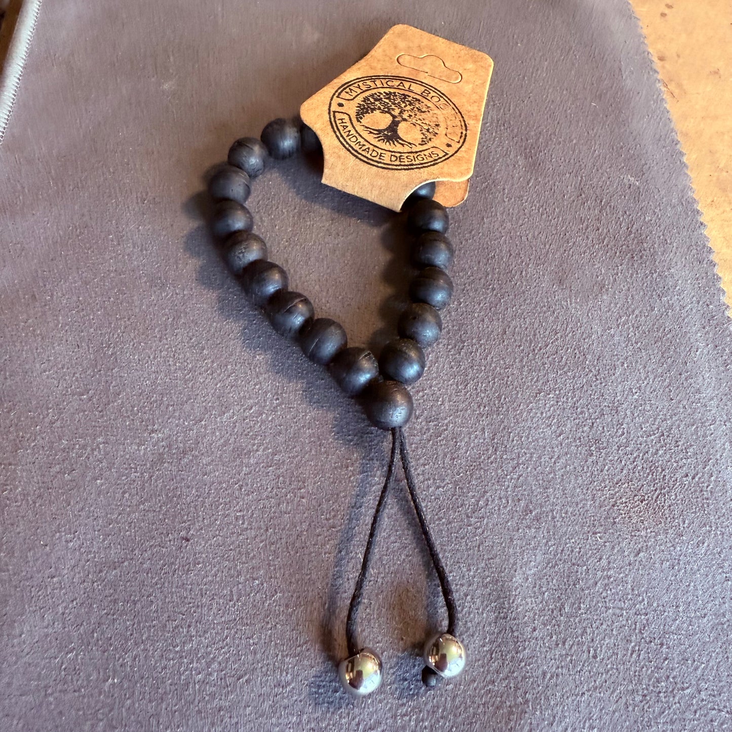 Bog Oak Wrist Mala Bracelet
