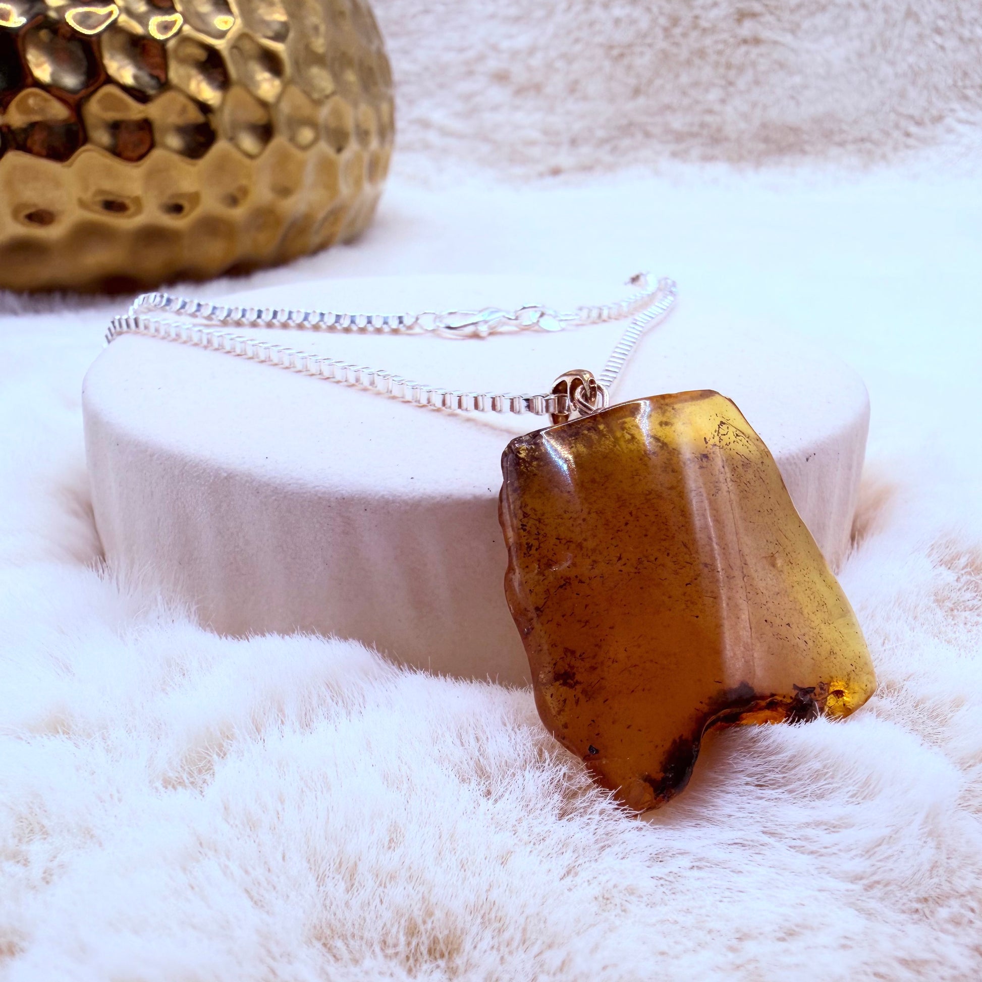 Natural Fossilized Amber Necklace