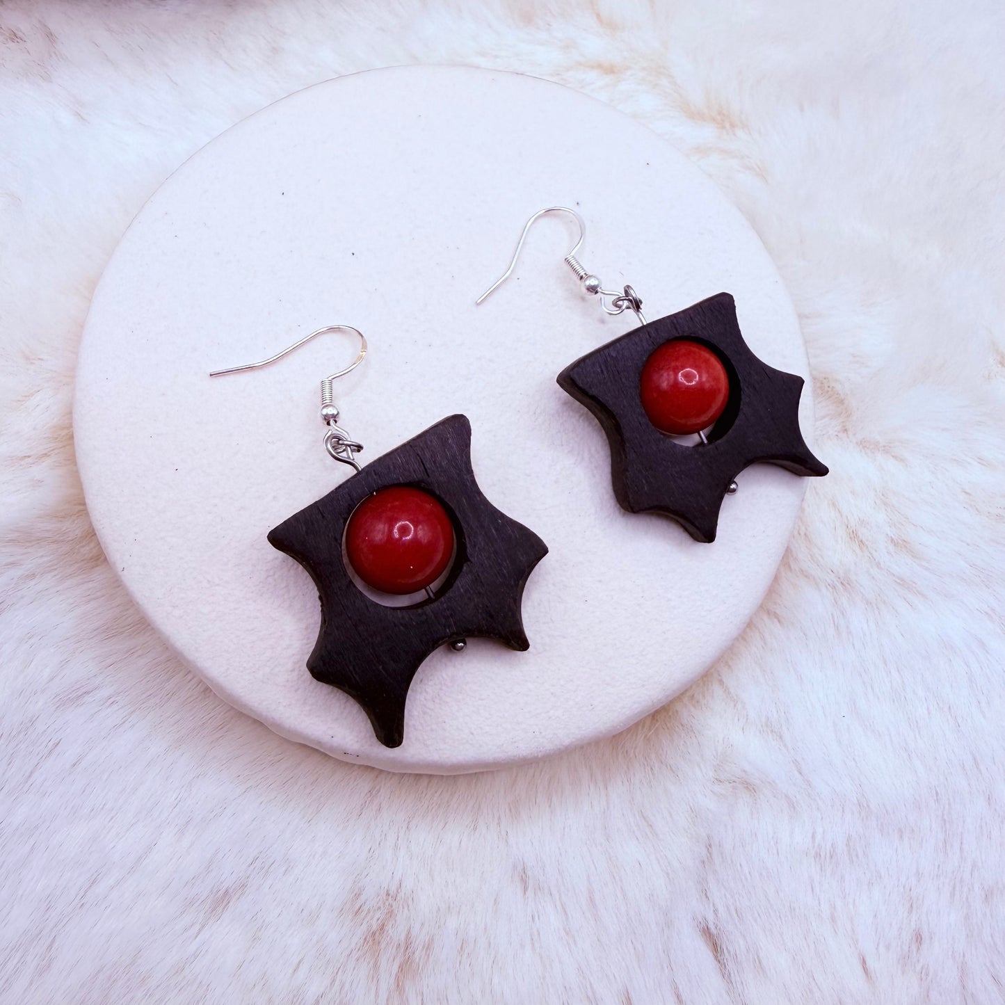 natural materials earrings