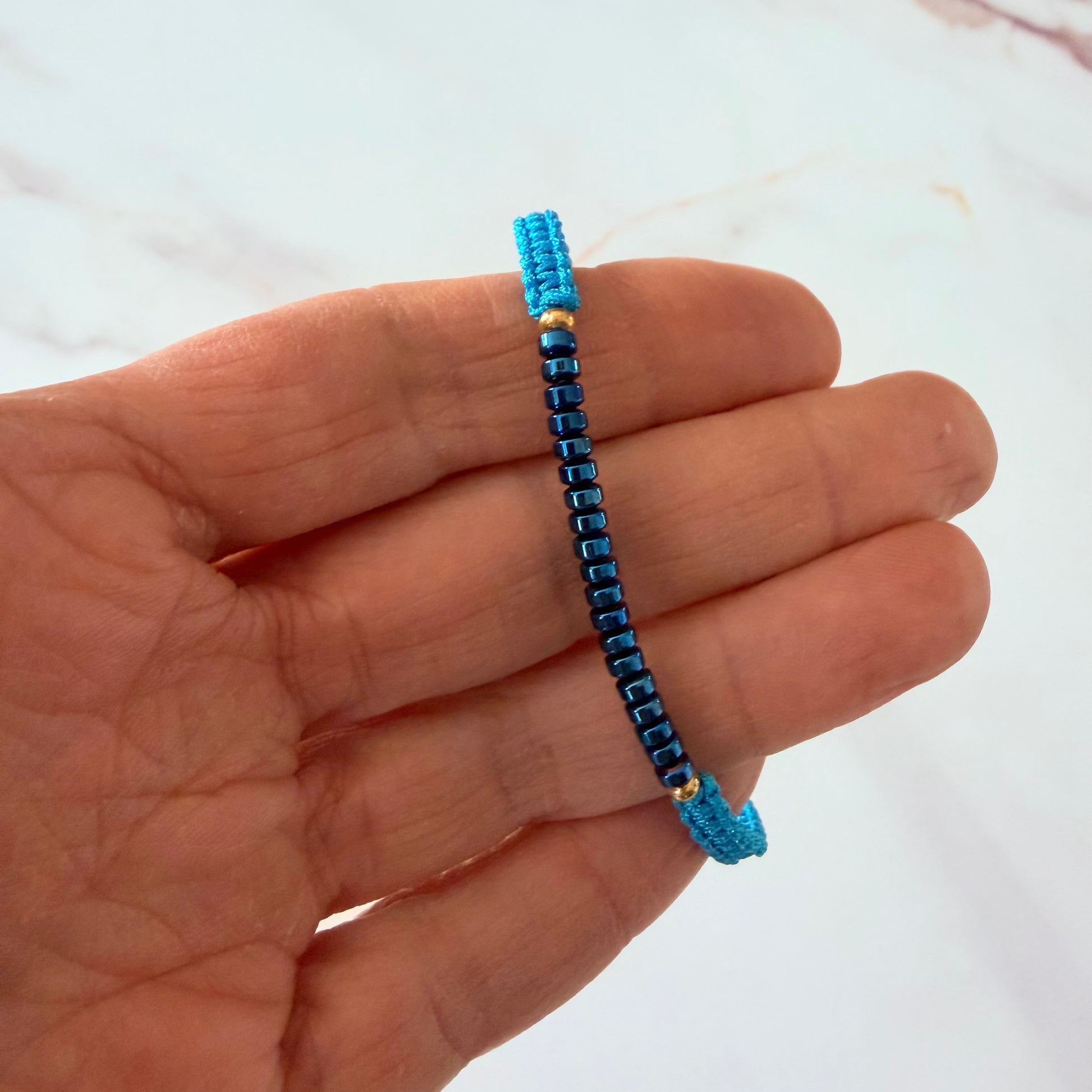 blue hematite bracelet 