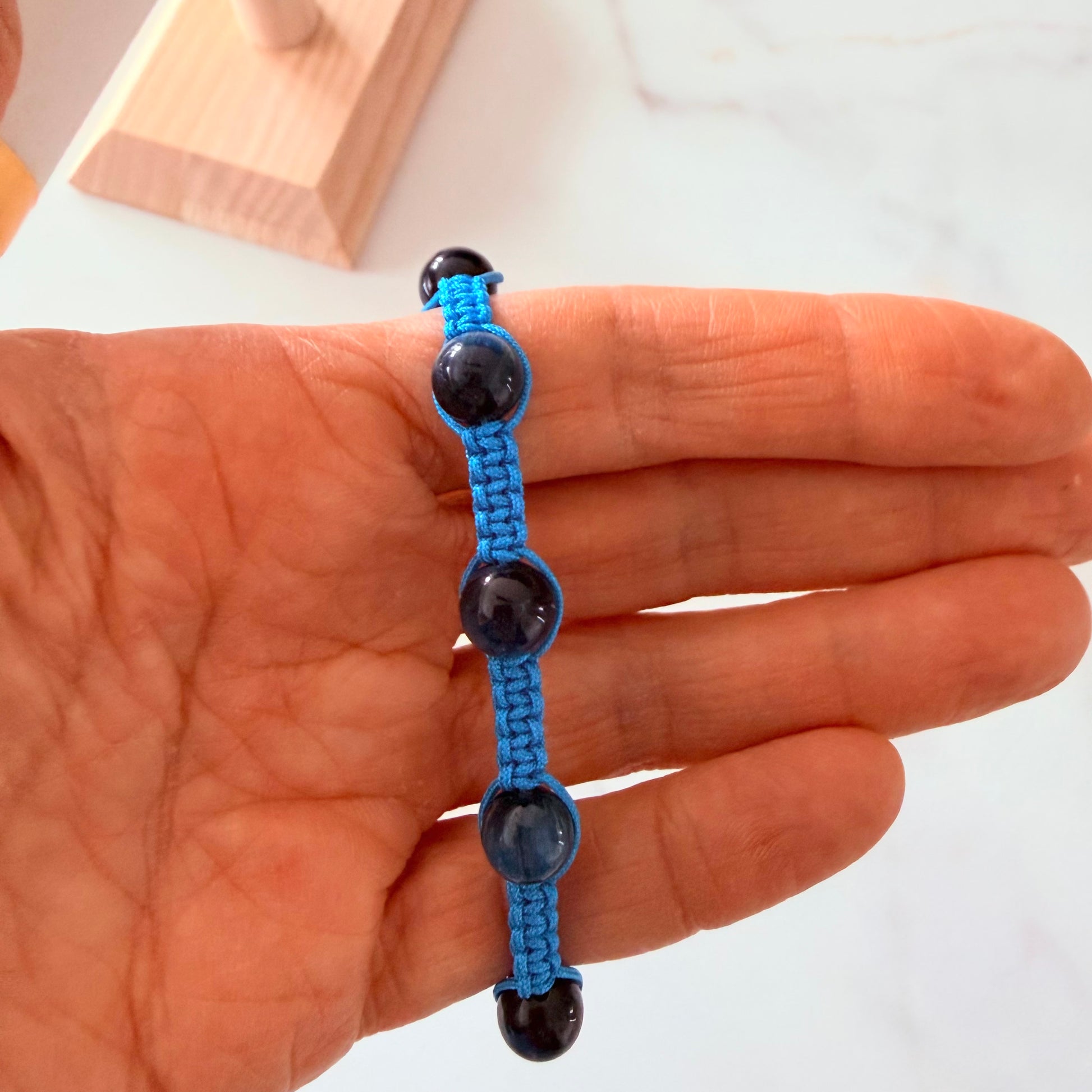 tiger eye bracelet blue