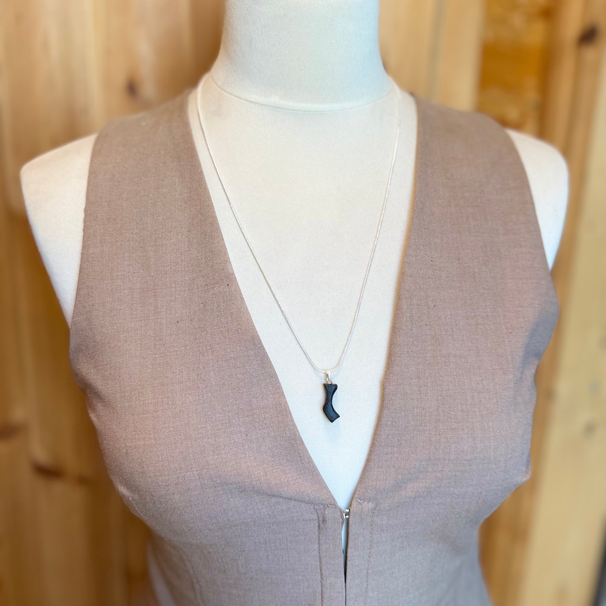 necklace on silver plated chain