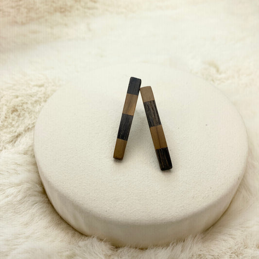 bog oak and yew earrings 