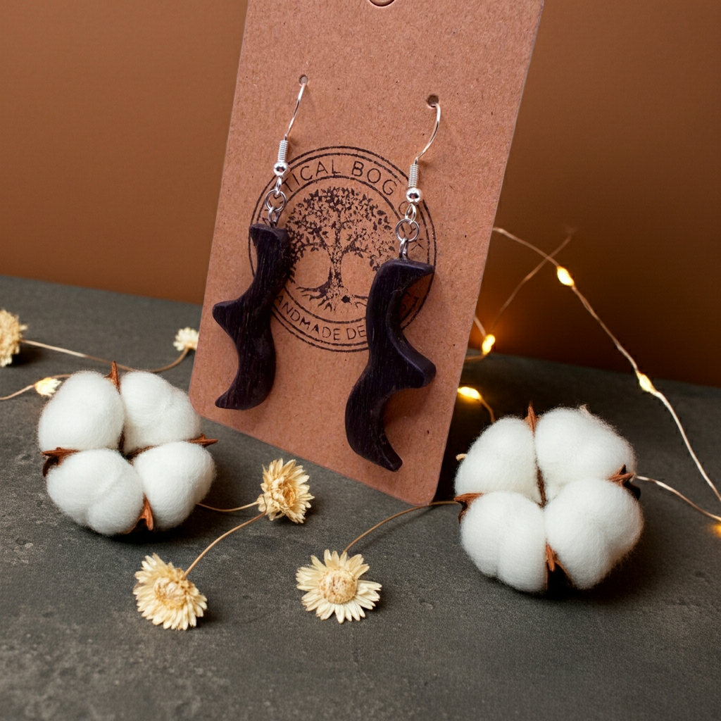 Handmade Bog Oak Earrings