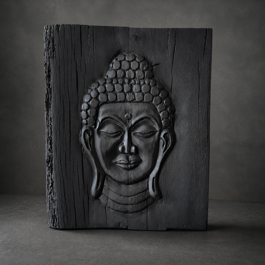 Silent Presence — One of a Kind Bog Oak Buddha Sculpture
