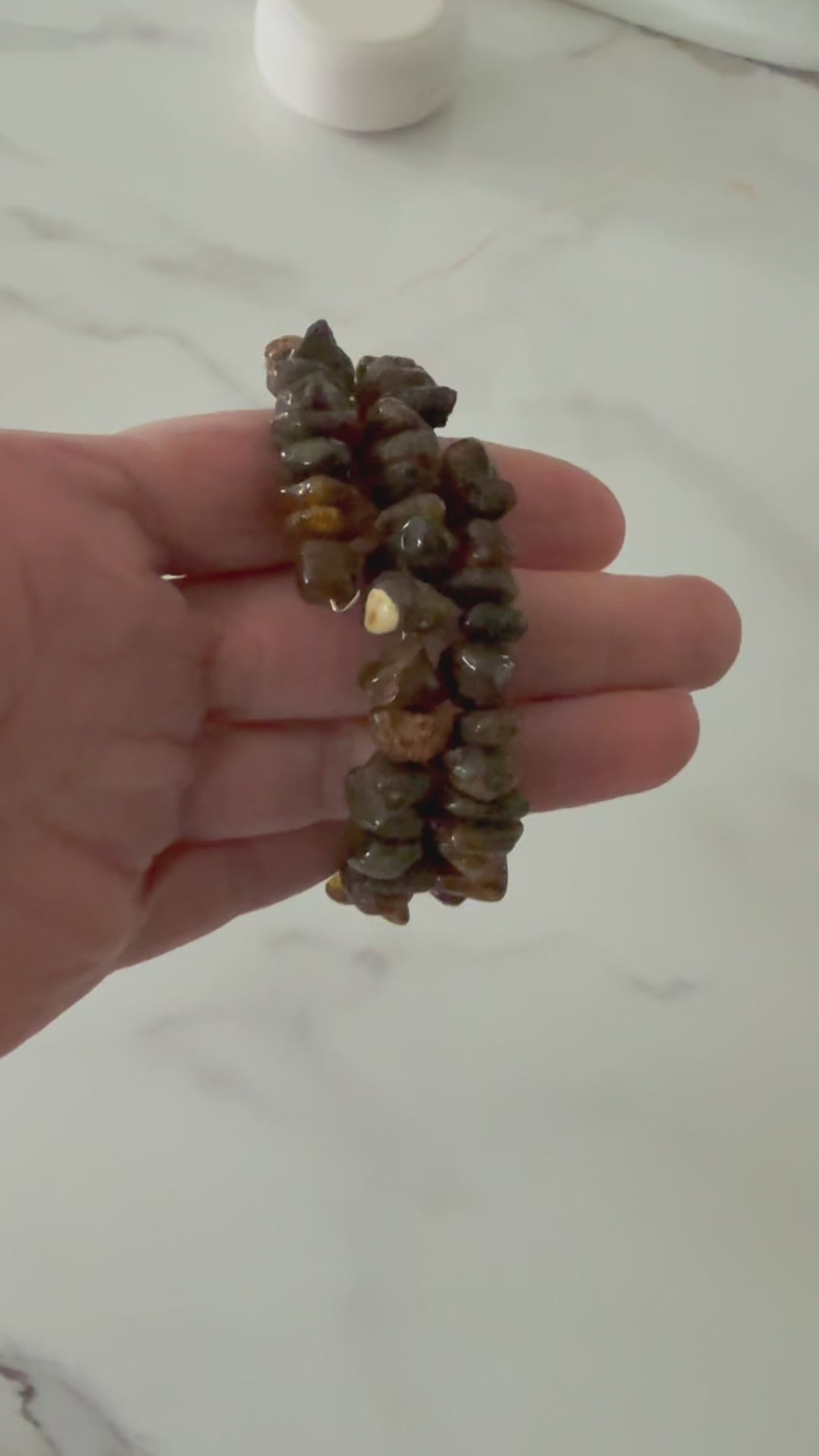 Black Baltic amber bracelet on memory wire
