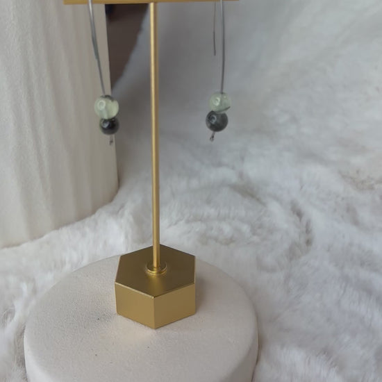 Earrings with natural stone 