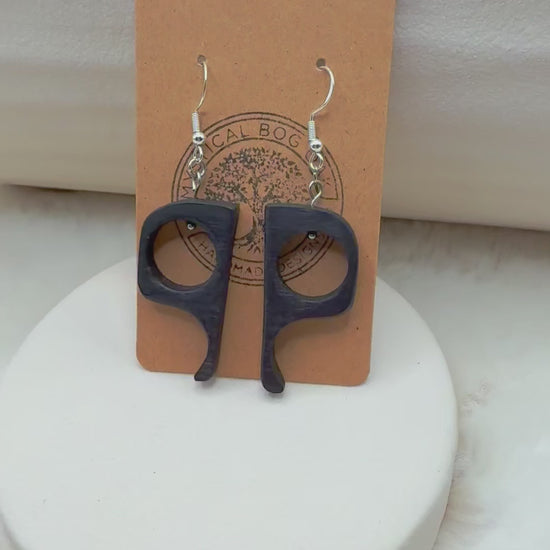 bog oak handmade earrings 