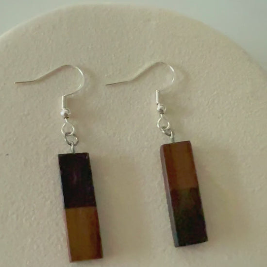 bog oak handmade earrings Ireland