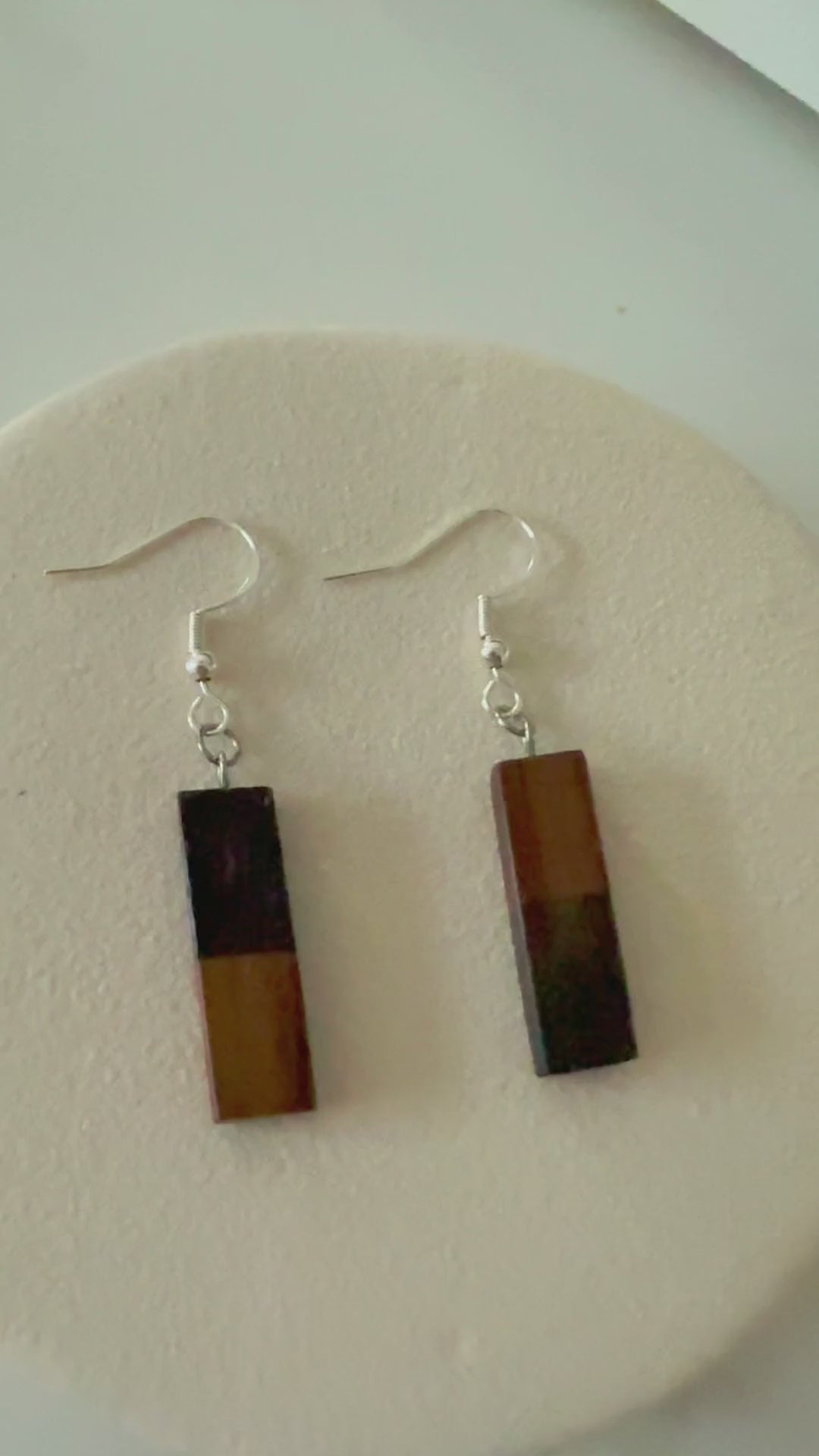 bog oak handmade earrings Ireland