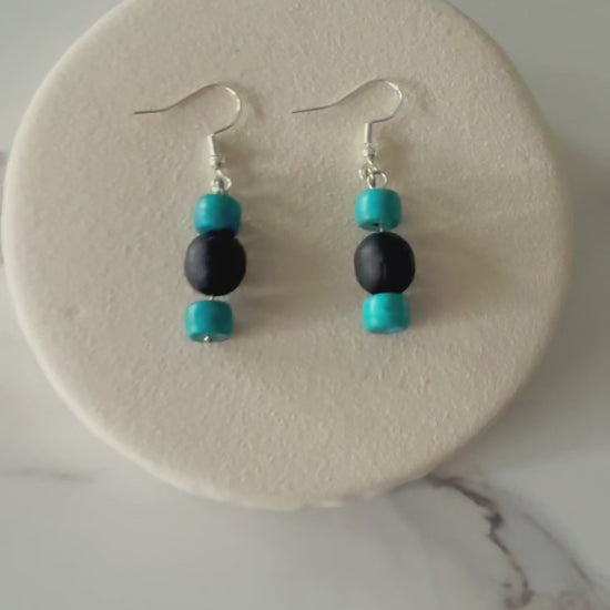 bog oak handmade Irish earrings 