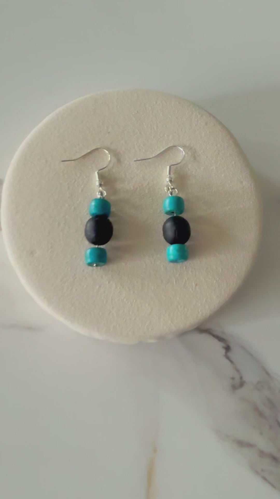 bog oak handmade Irish earrings 