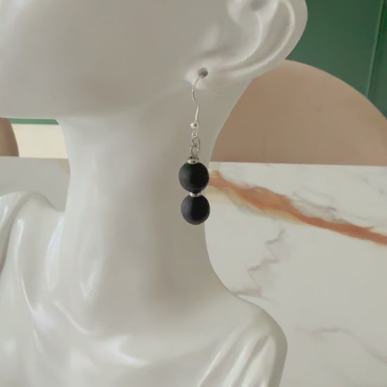 bog oak handmade Irish earrings 