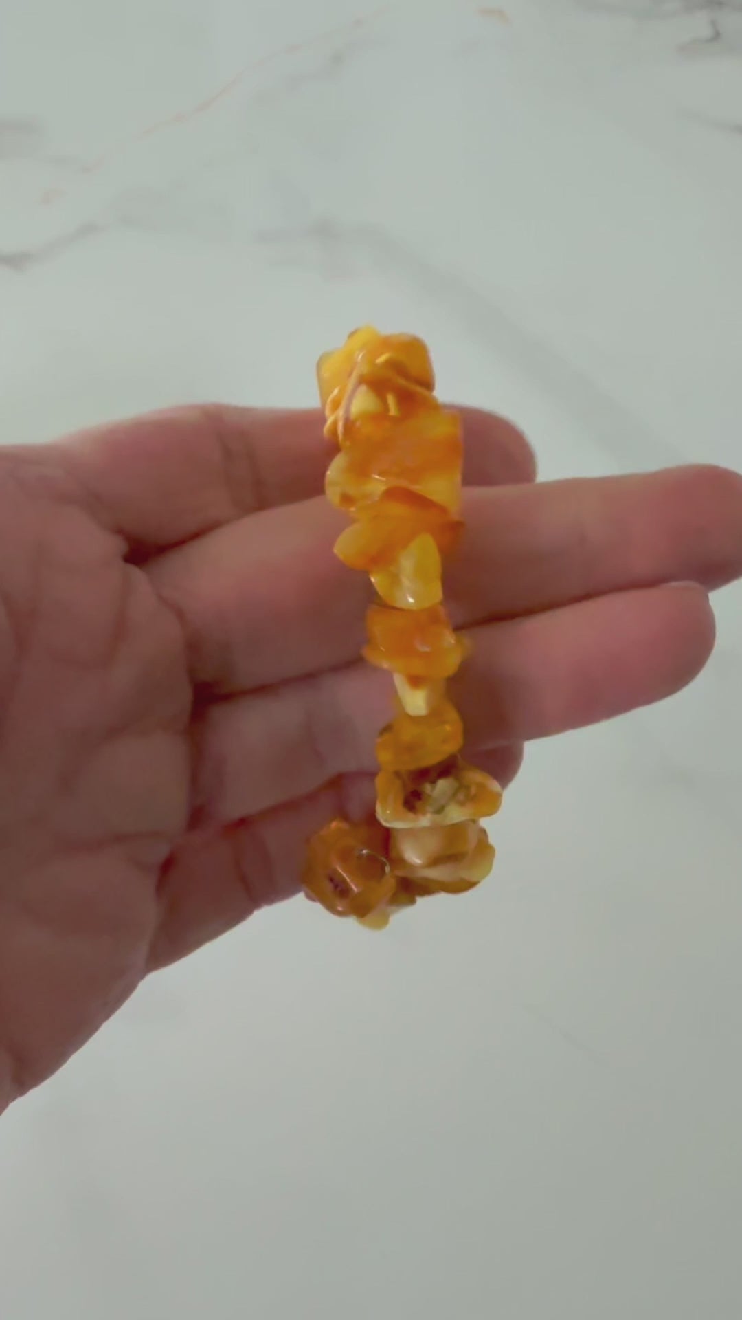 Warm amber honey-yellow tones bracelet , each piece unique.