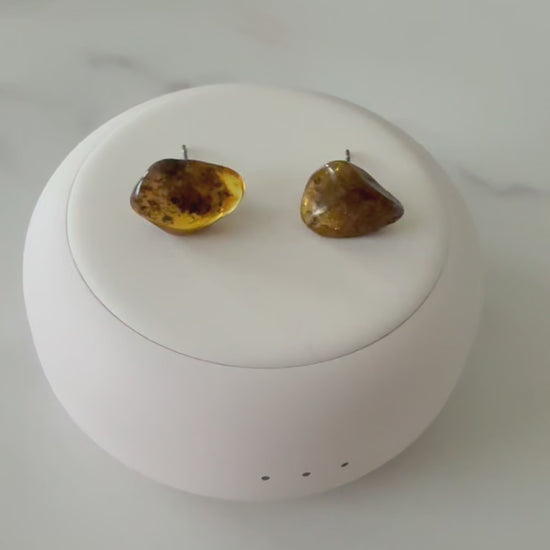Handmade amber earrings- Ireland