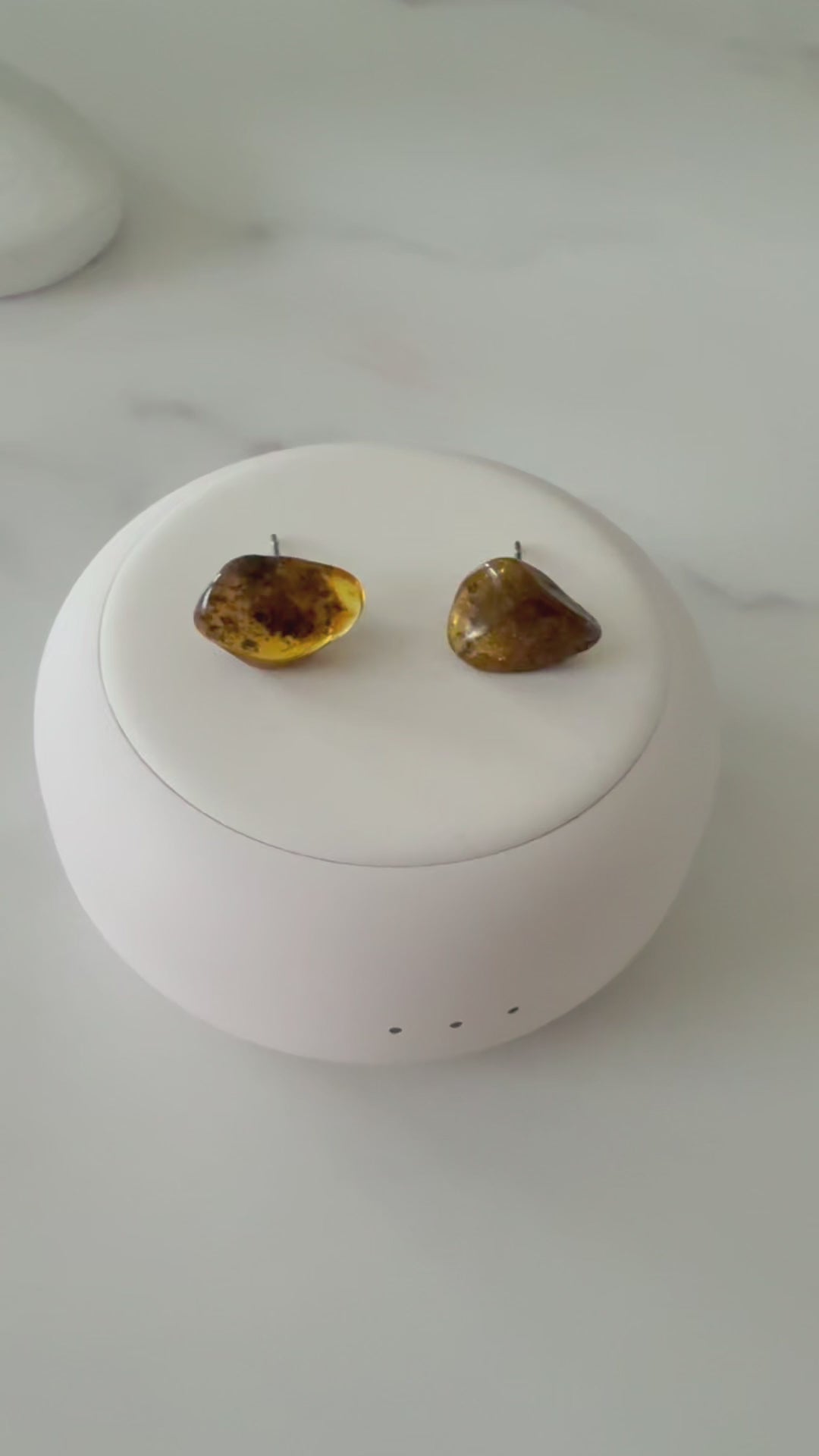 Handmade amber earrings- Ireland