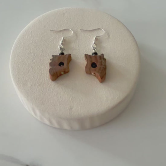 bog pine earrings Ireland
