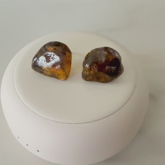amber handmade earrings 