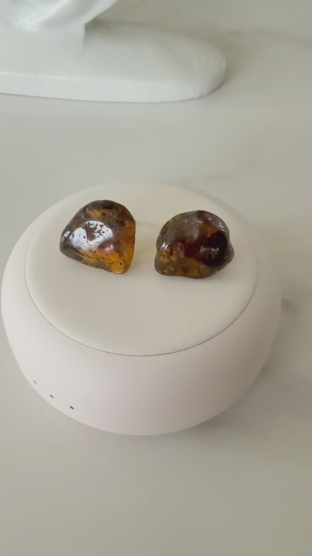amber handmade earrings 