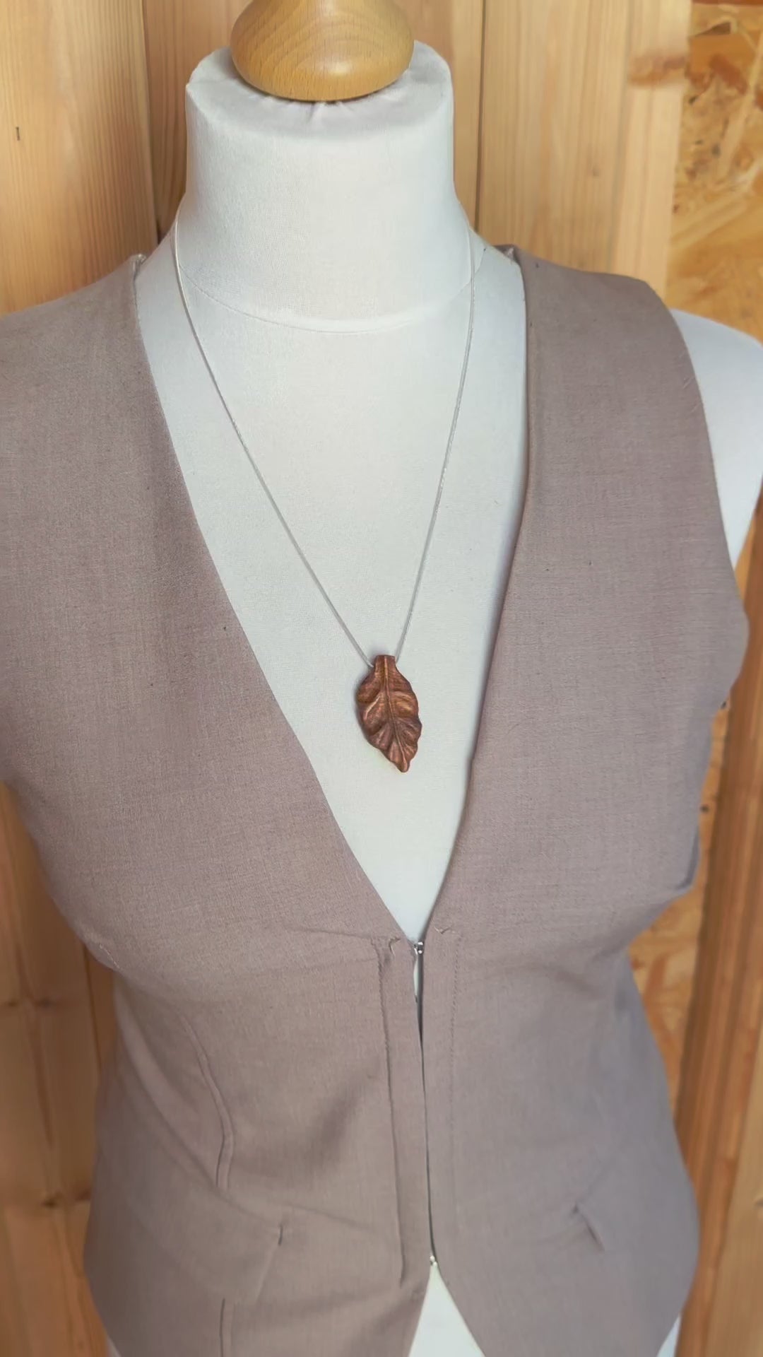 olive wood necklace handmade Ireland 