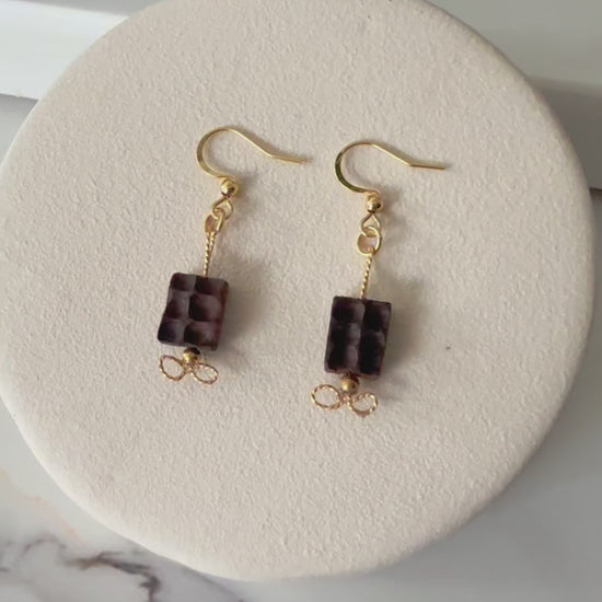 bog oak handmade earrings 