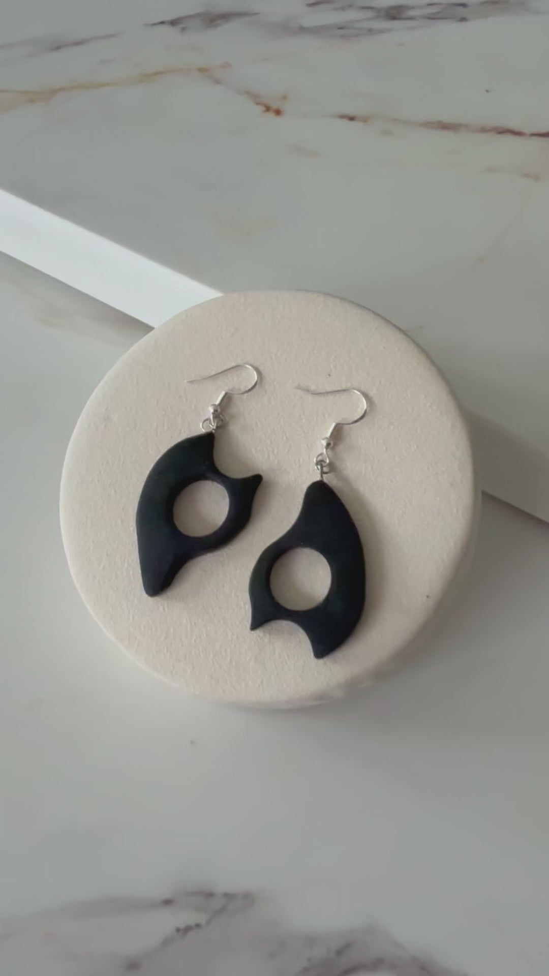 black bog oak earrings 