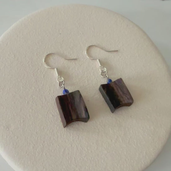 bog oak handmade earrings 