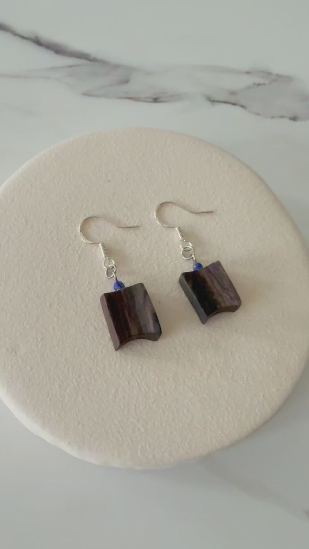 bog oak handmade earrings 