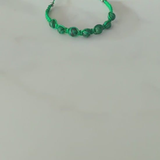 Handmade malachite bracelet 
