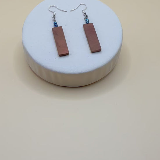 Drop-down handmade earrings 