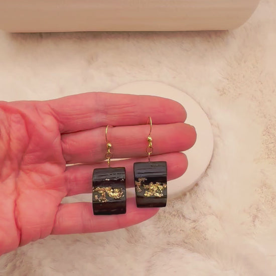 wooden earrings, artisan jewelry, natural wood