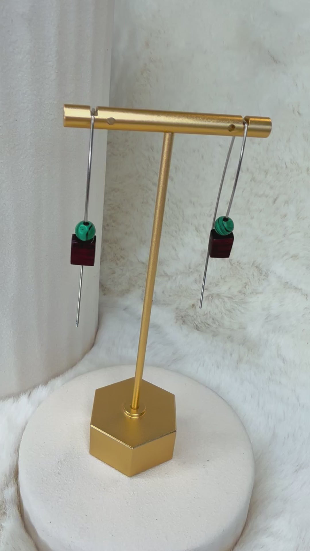 malachite earrings 