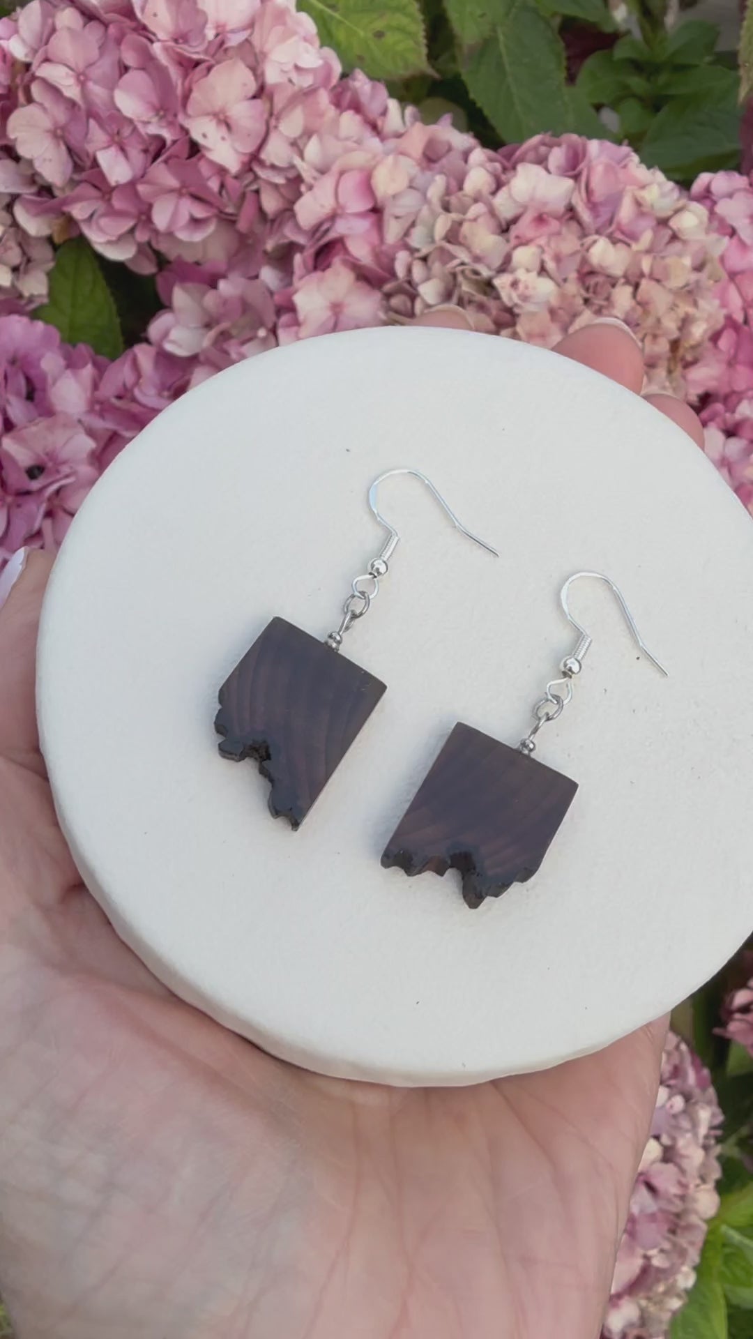 bog wood handmade earrings 